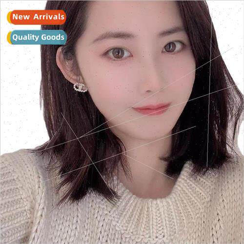Koreadiamond letter earrings 2022 new tide earrings niche ea