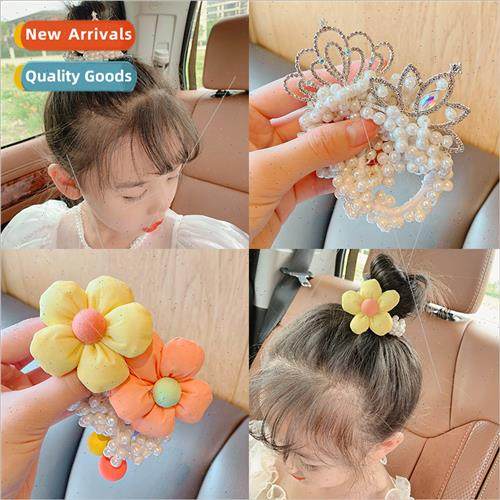 Children pearl crown hair circle headdress princess headbKor