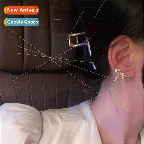 New sense bow earrings 2022 new tide silver needle super fla