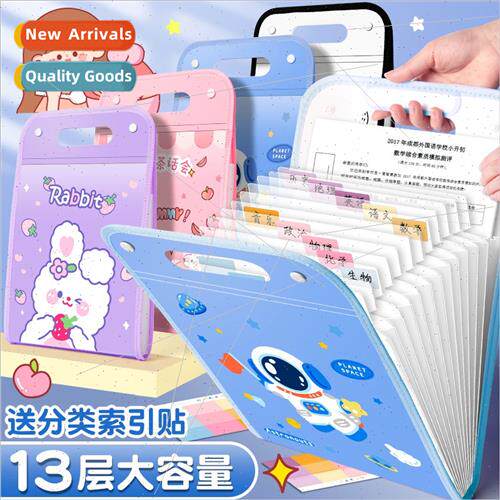 A4 portable folder multi-layer organ bag students large capa