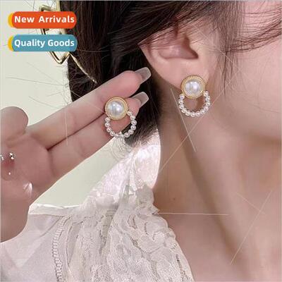 Earrings female delicate pearl earrings 2023 new -niche ear