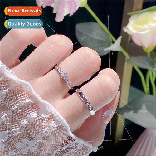Togetherness S925 silver couple ring ins niche not lose colo
