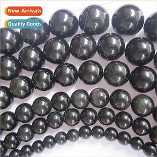 Obsidian round beads bracelet necklace jewelry accessories m