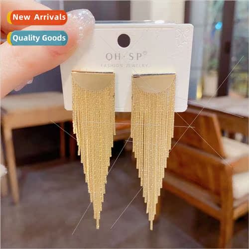Fashion long tassel earrings female s925 silver needle simpl
