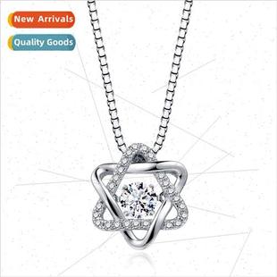 s925 silver dazzle dance pendant Korea zirconia short spirua