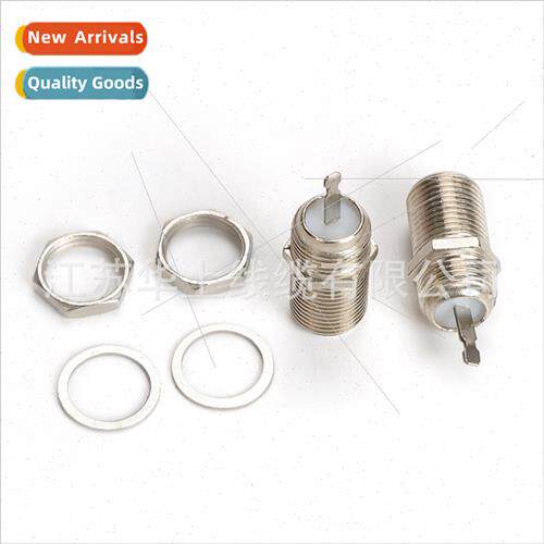 UK F-head straight female chassis connector F81 3pcs set wh