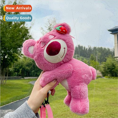 Cute Ugly Cute Pink Strawberry Paddy Bear Plush Bag Teenage
