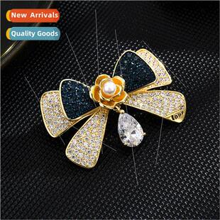 Europe French vintage rose bow brooch atmospheric corsage an
