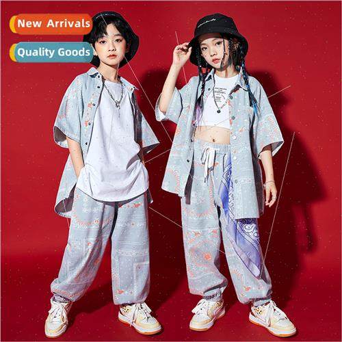 Childrens hip-hop  set dance costumes boys hiphop tide  chil