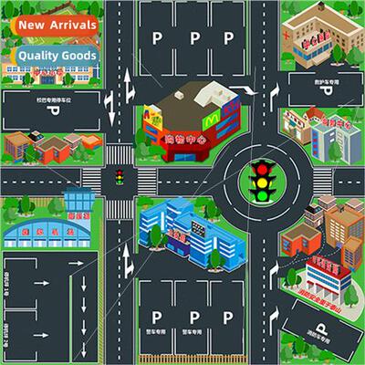 Traffic scene map children mats food-grade PP polypropylene