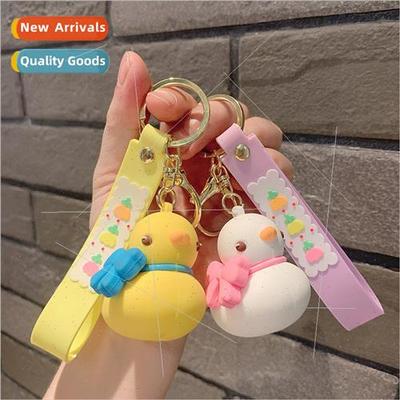 Cute duck key chain pendant keychain pendant doll silicone s