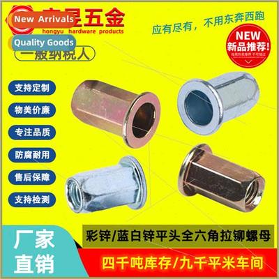 galvanized flat head full hex rivet nut carbon steel color z