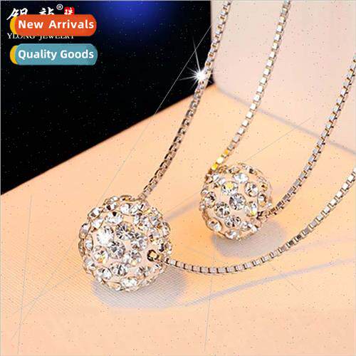 S925 silver necklace female double layer collarbone chain si