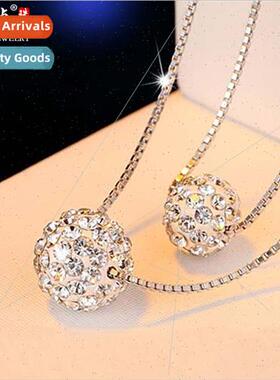 S925 silver necklace female double layer collarbone chain si