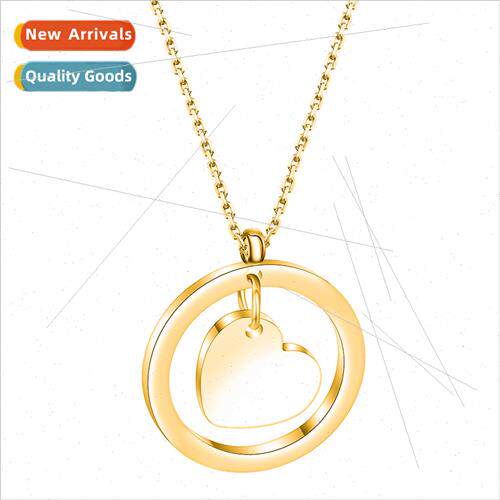 Europe simple fashion glossy round 15MM hollow love heart go
