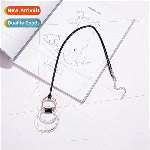 New necklaces Europe fashion wild circle two-color necklace
