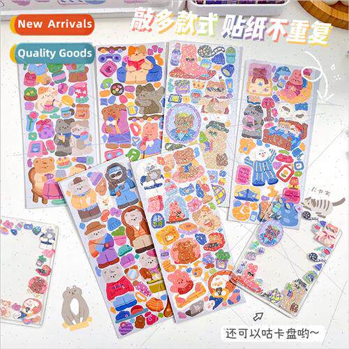 ins Korea goo card stickers cartoon laser handbook stickers