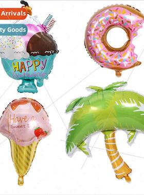 Summer Ice Cream Donut Cones Party Decoration Aluminum Foil