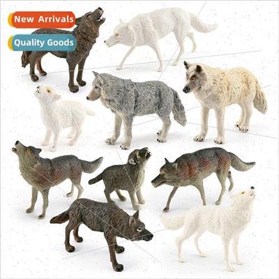 Wildlife model wolf pack set small whe wolf arctic wolf snar