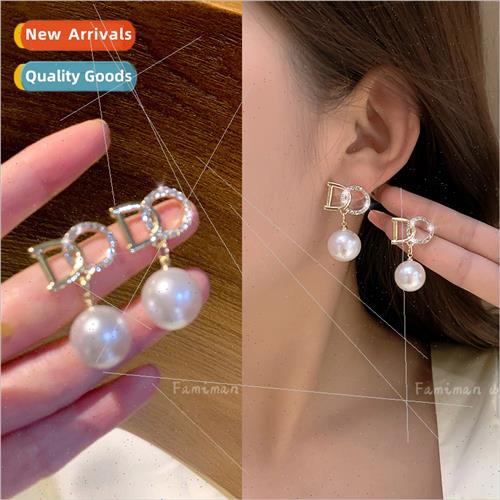 New Korea pearl earrings tide niche earrings spring retro ea