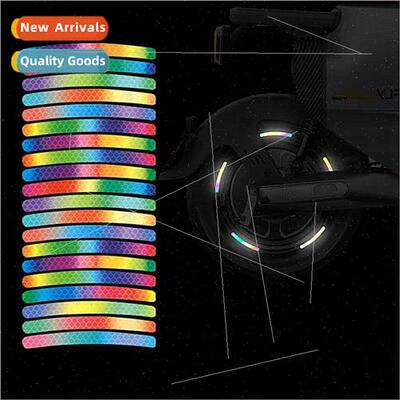 20PCS car wheels rainbow reflective stickers electric car st