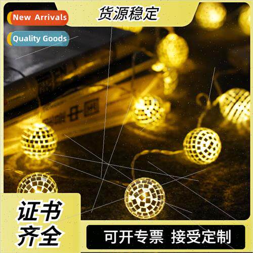 New LED Mirror Ball ghts String Disco Bar Party Christmas Ba