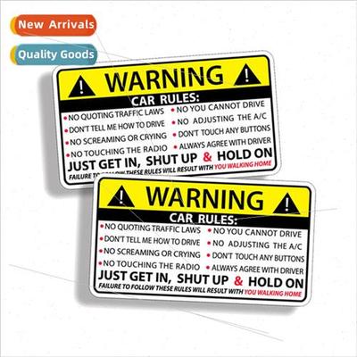 Car Safety Warning Rules Stickers Car Safety Warning Rules S