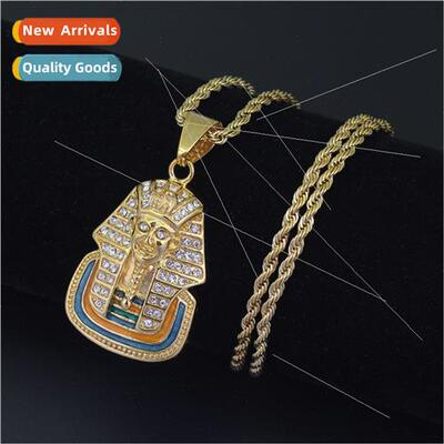 Hip Hop Necklace Egyptian Pharaoh Sphinx Pendant  Men Neckla