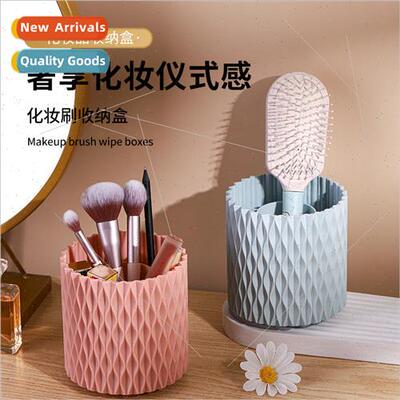 Rotating pen container organizer desktop compartment station