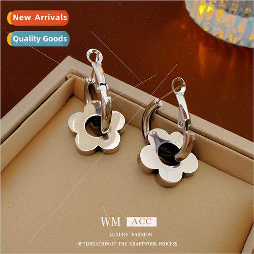 lver needle flower hollow metal earrings fashion earrings si