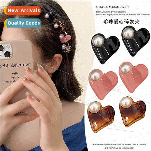 Small love heart small grab clip girl elegant ehead broken h