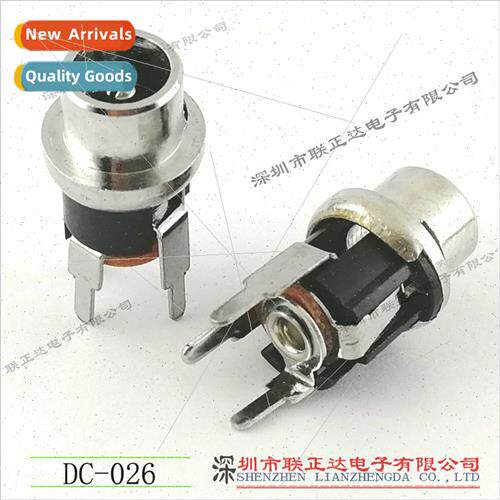 Metal head dc socket DC-026 Vertical DC holder 180 degree pl