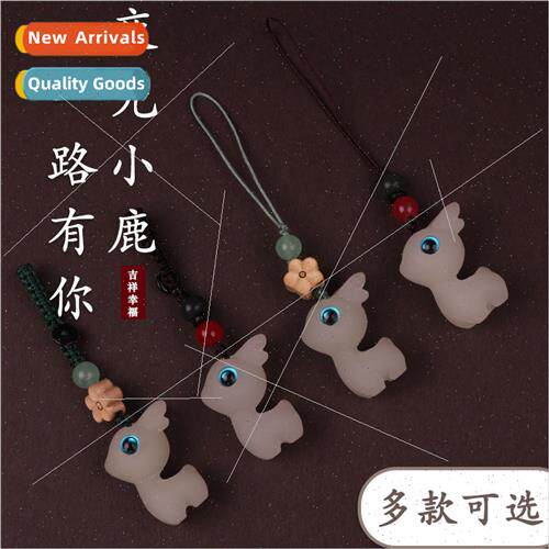 minous deer keychain cell phone chain all way safe cartoon c