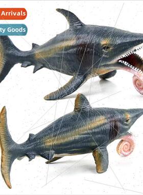 Ancient large spinning tooth shark model static solid childr