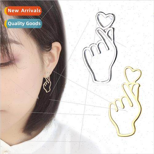 Bixin pickme love heart gesture earrings creative earrings n