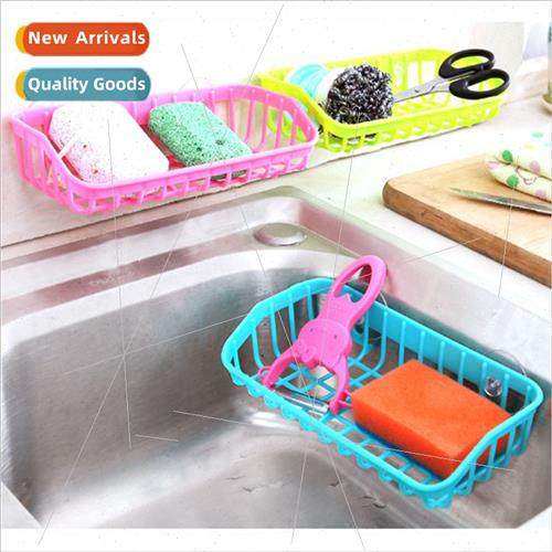 Double suction cups kchen draining basket shelf sink multifu