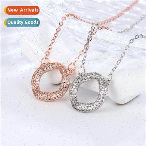 Thumping heart circle necklace women fall winter simple coll