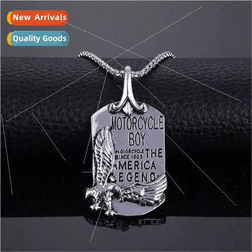 Europe square embossed eagle pendant letters accessories tid