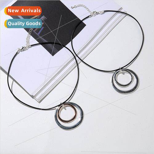 Necklace Europe fashion hundred simple double ring pendant n