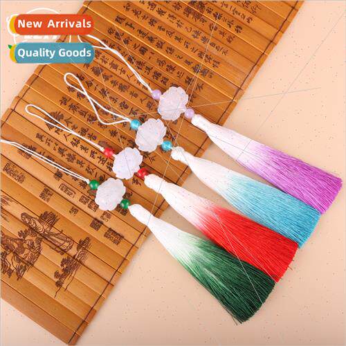 Double-sided lotus gradient tassel tassel spikes whe jade ha