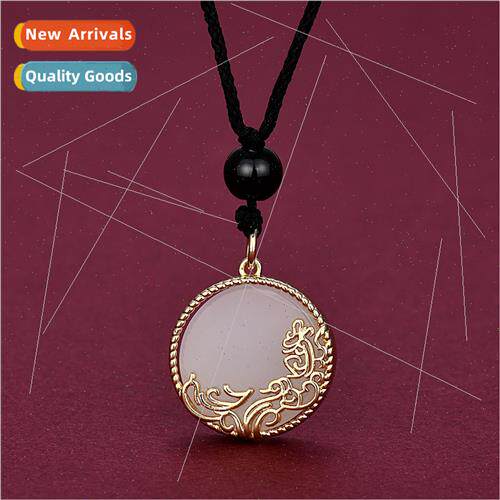 New Chinese Zodiac Necklace Men Women Ancient Gold Whe Jade