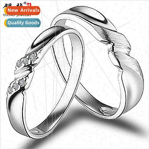 s925 silver one net love couple pair ring men women hjewelry