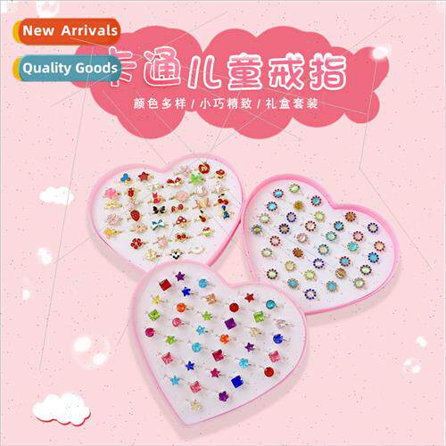 Children rings girls Frozen diamond jewelry set gift box gir