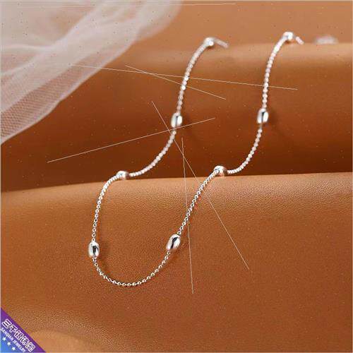 mple versatile millet beads necklace female ins niche advanc