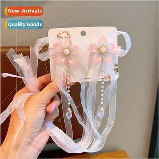 New children ribbon hair accessories girls hanbok headdress