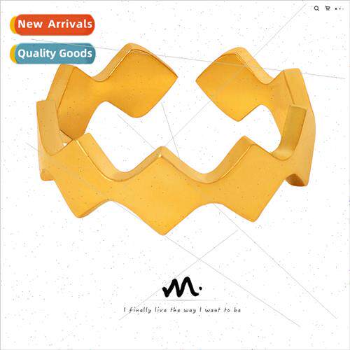 Koreacouple simple rhombus hundred wh tide ring electroplate