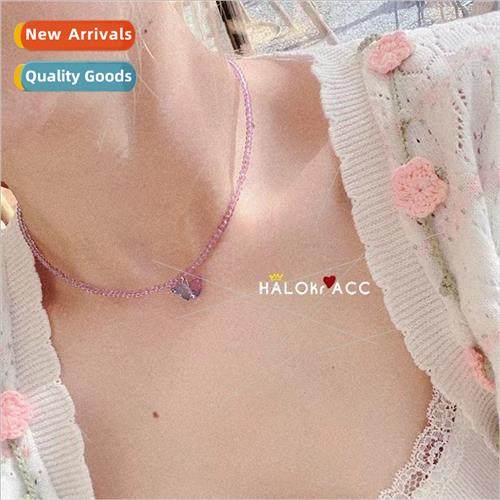 Spring summer new colorful crystal beaded necklace butterfly