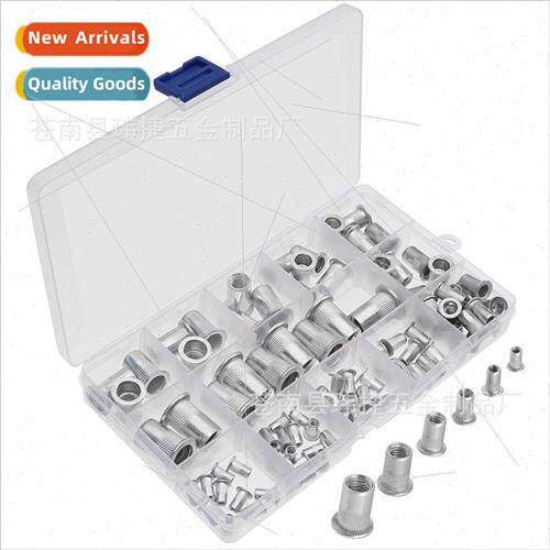 93PCS flat head vertical thread rivet nut in box wh aluminum