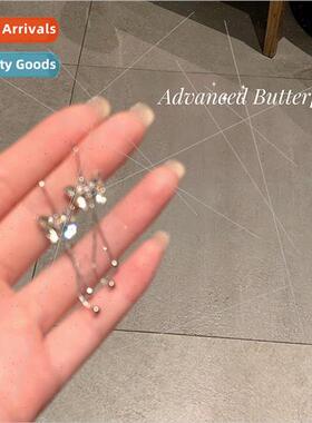 long butterfly tassel ear wire female Korea simple earrings