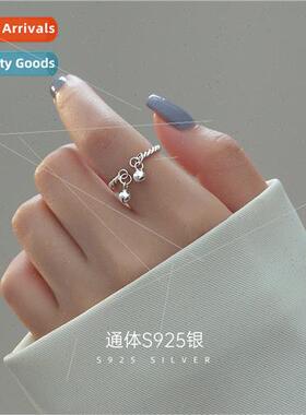 One step a ring palace bell ring ring S925 silver bell ring
